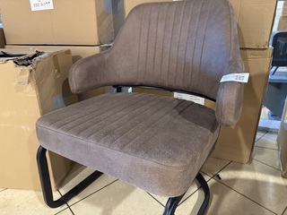 Fauteuil, zwart metalen onderstel
